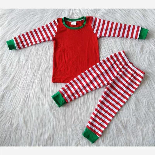 Pajamas Little Children Striped Print Sleeve Set