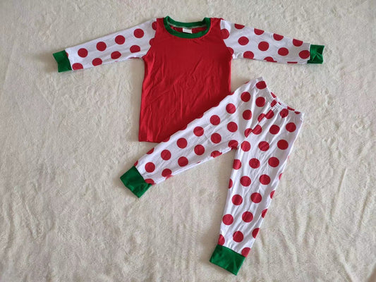 Pajamas Little Children Dots Print Sleeve Set