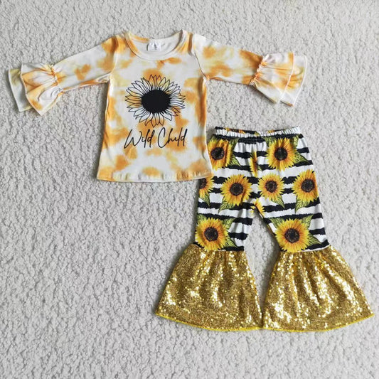 Sunflower Striped Print Set