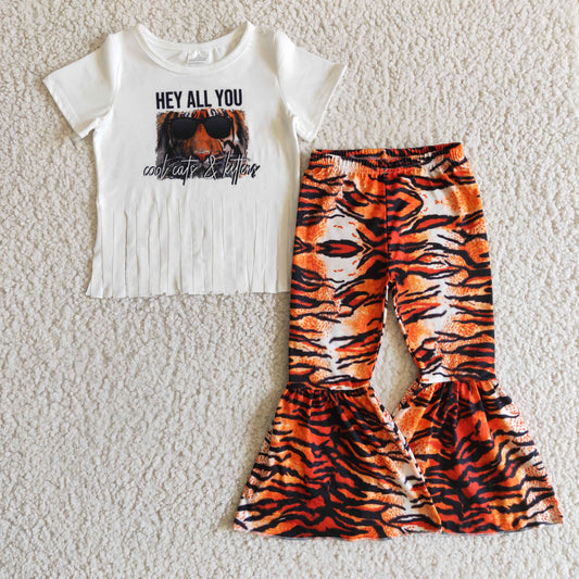 B12-16 Tiger Tassels Girls Outfits