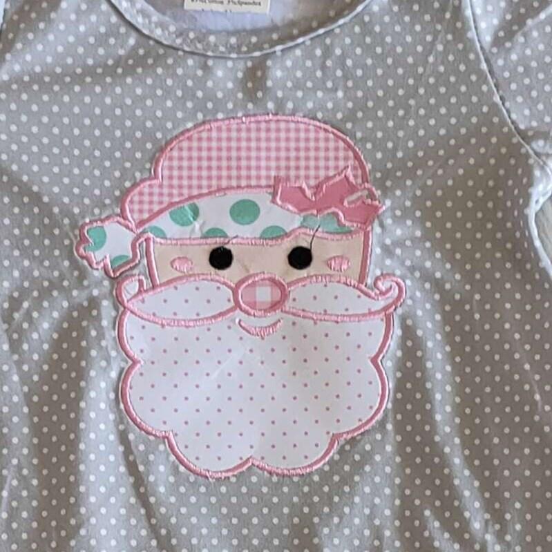 Christmas Pink Embroidery Santa Hot Sale Baby Girls Outfits