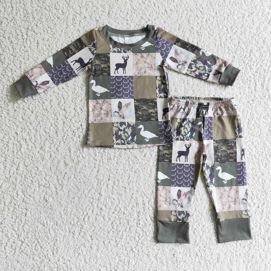 BLP0132 Teal Boys Kids Pajamas