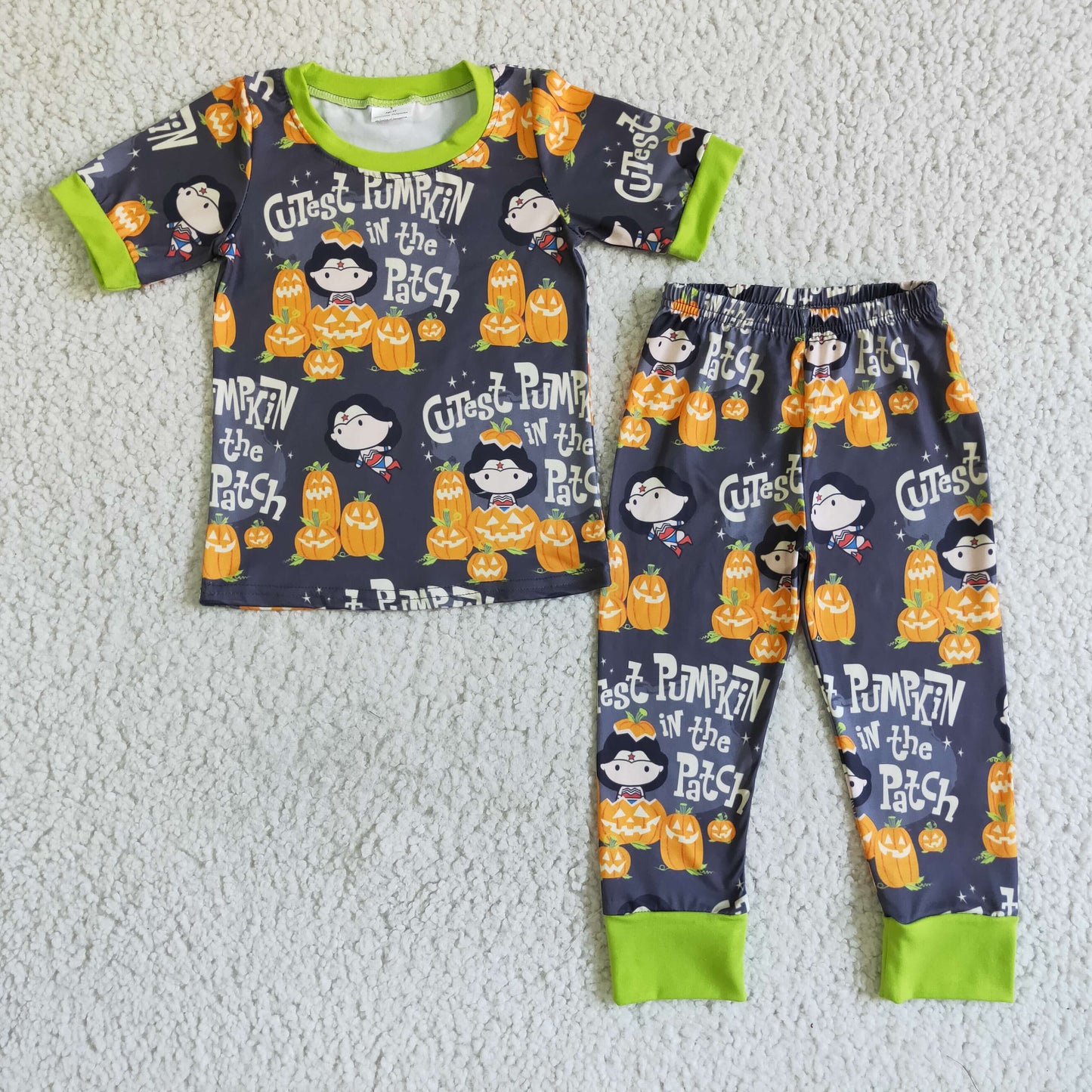 BSPO0027 Hero Halloween Cartoon Pumpkin Cute Kids Pajamas