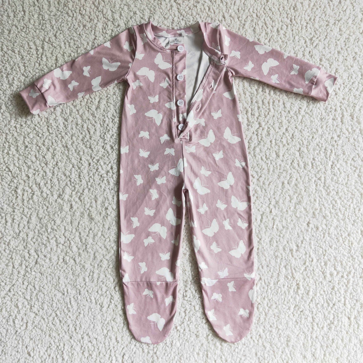 LR0118 Butterfly Pink Romper
