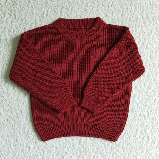 GT0035 Wine Red Sweater