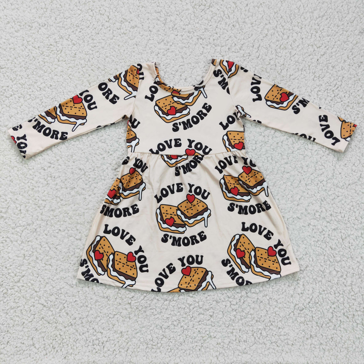 GLD0168 Love You Valentine's Day Cake Cute Girls Dress