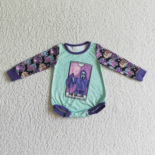 LR0089 Halloween Cartoon Girls Bummies Romper