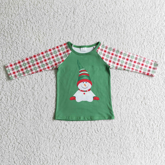 BT0077 Winter Boys Snowman T-shirts