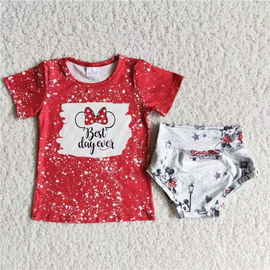 Cartoon Red Bleach Design Cute Bummies Set