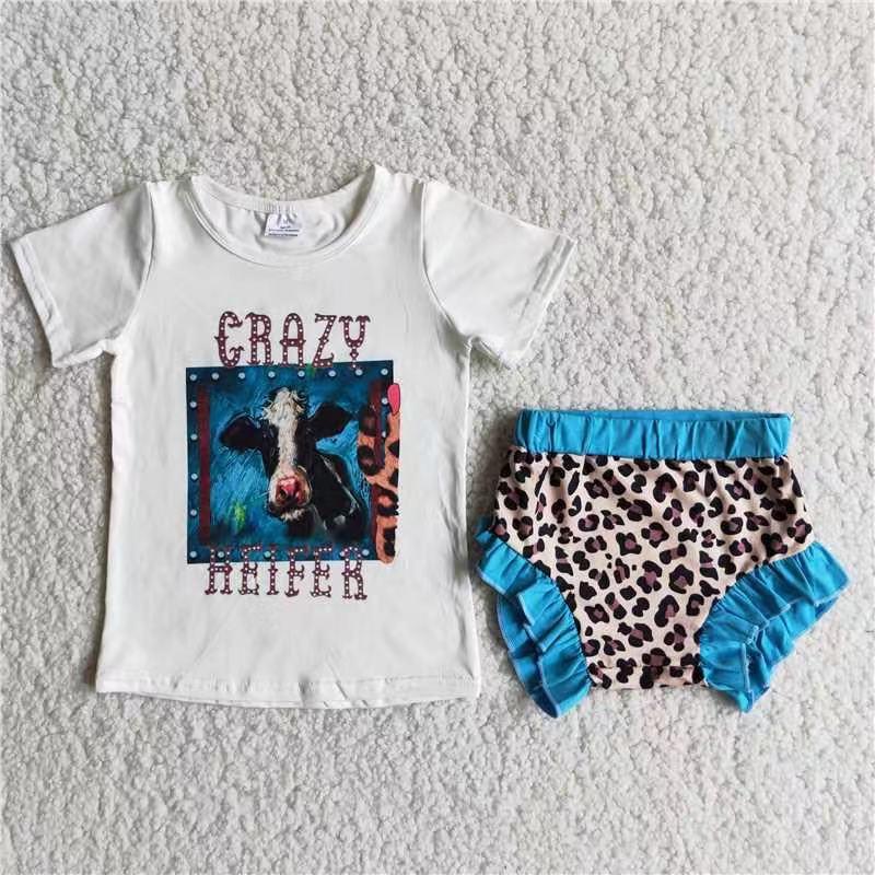 Crazy Heifer Newborn Ruffles Leopard Print Bummies