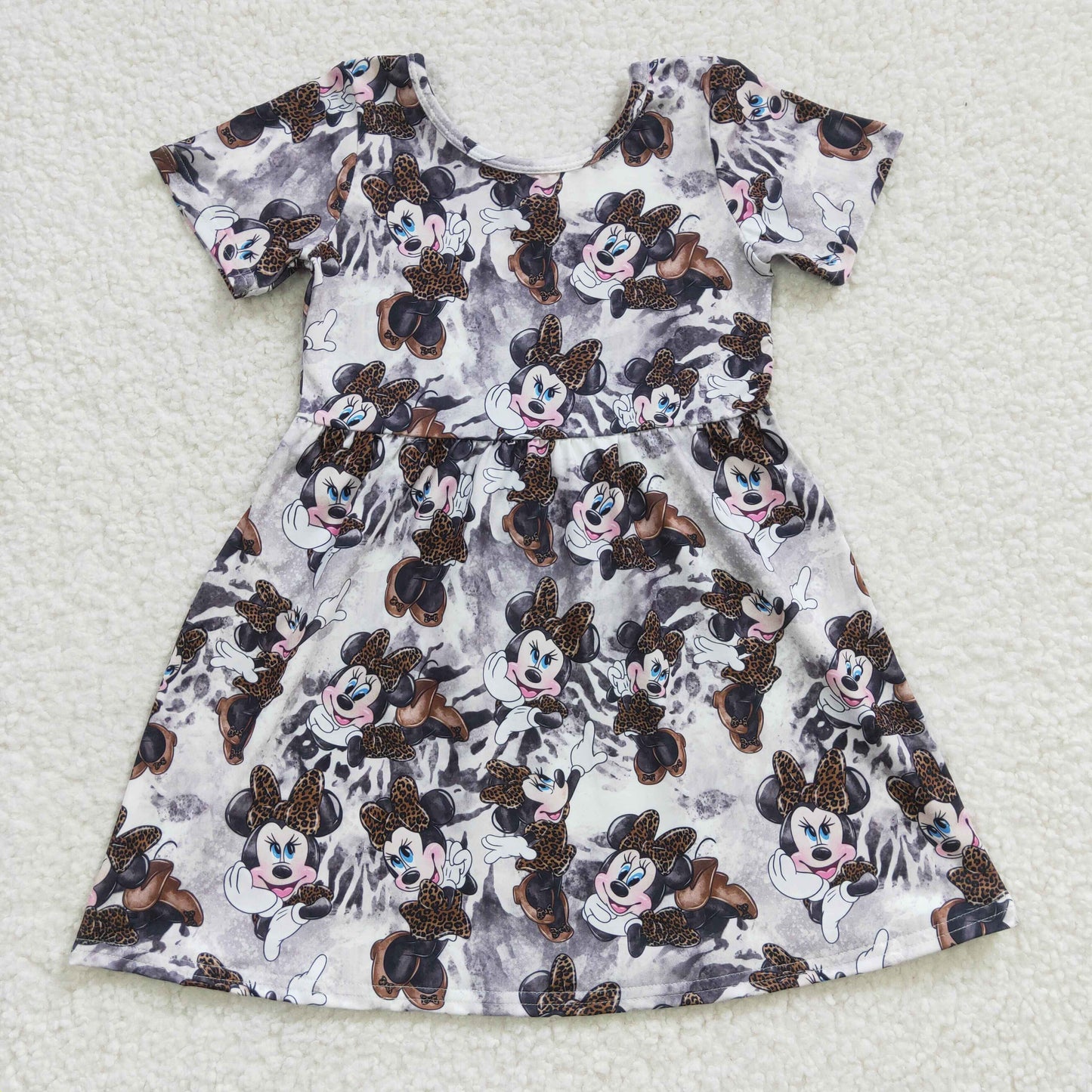GSD0232 Cartoon Short Sleeve Baby Girls Dress