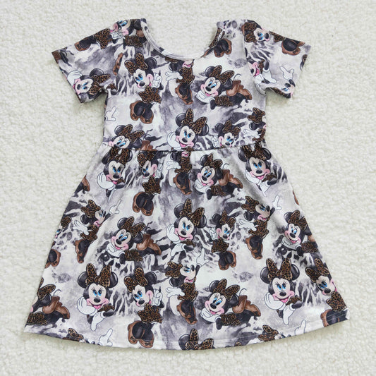 GSD0232 Cartoon Short Sleeve Baby Girls Dress