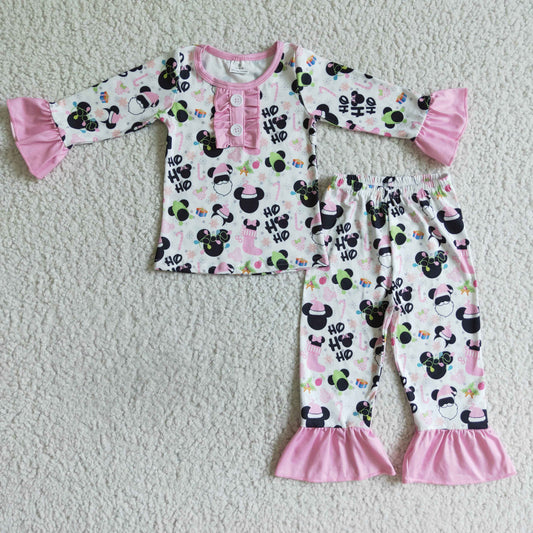 GLP0105 Christmas Pink Girls Pajamas