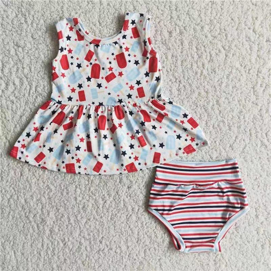 Ice Print Cute Bummies Set