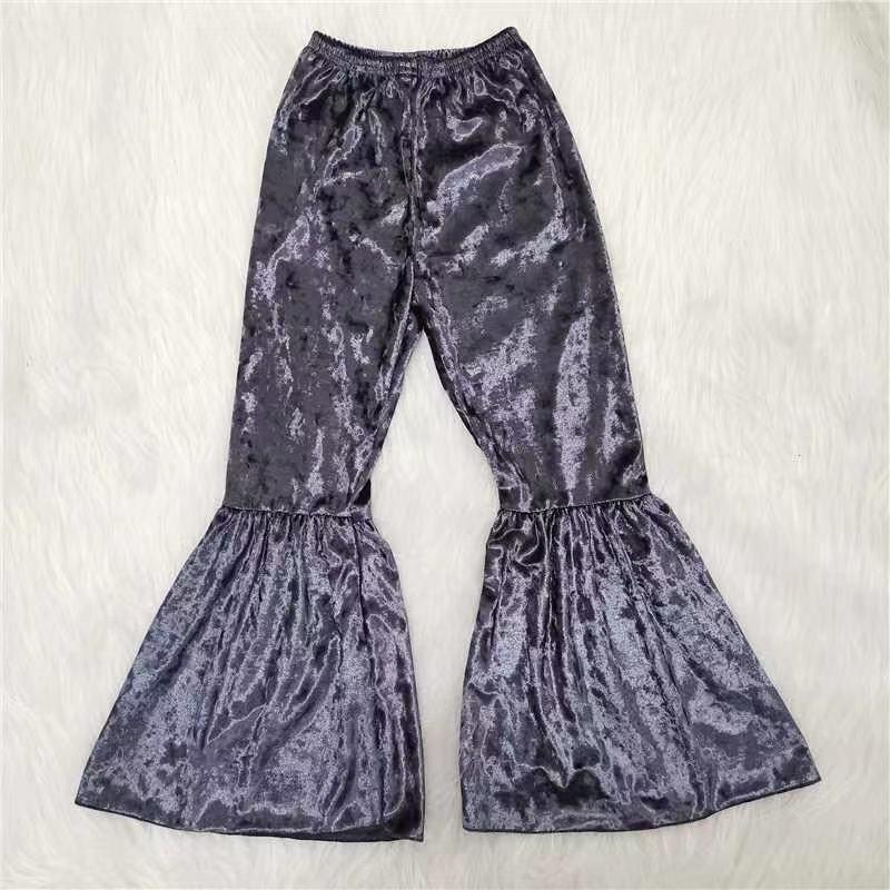 Best Velvet Bell-bottom Grey Pants