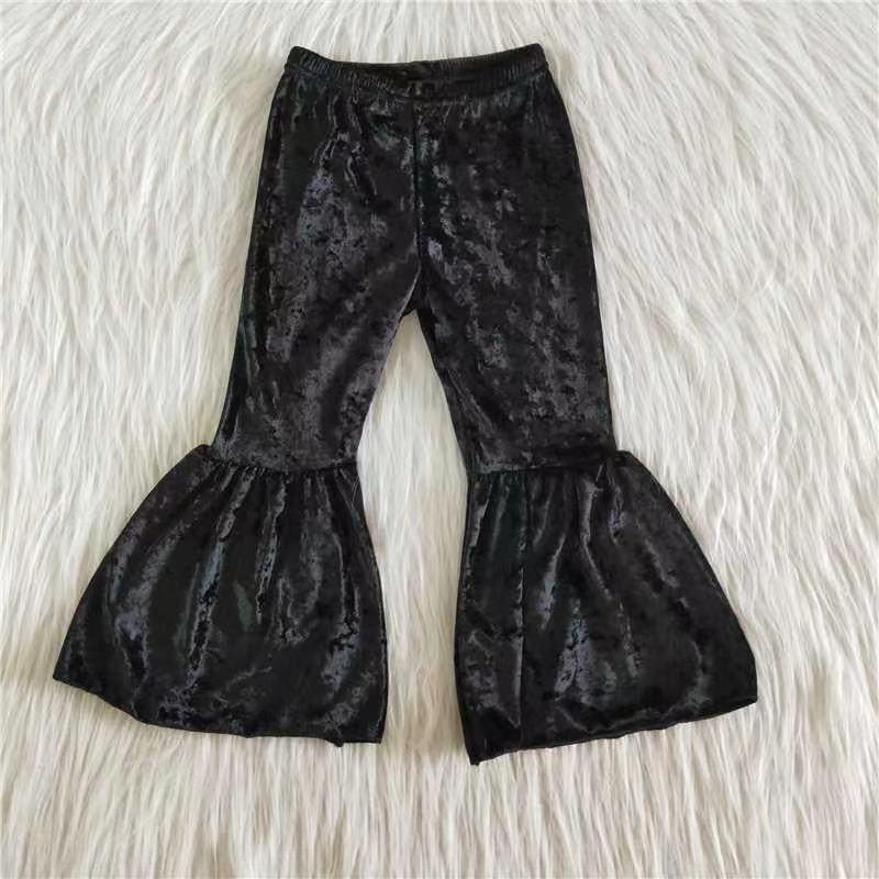 Best Velvet Bell-bottom Black Pants