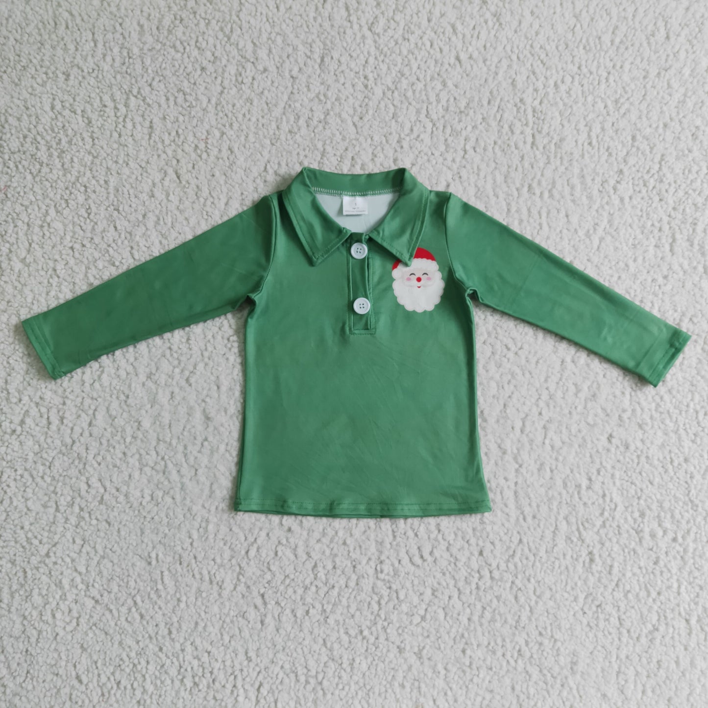 BT0073 Christmas Santa Green Boys T-shirts Top