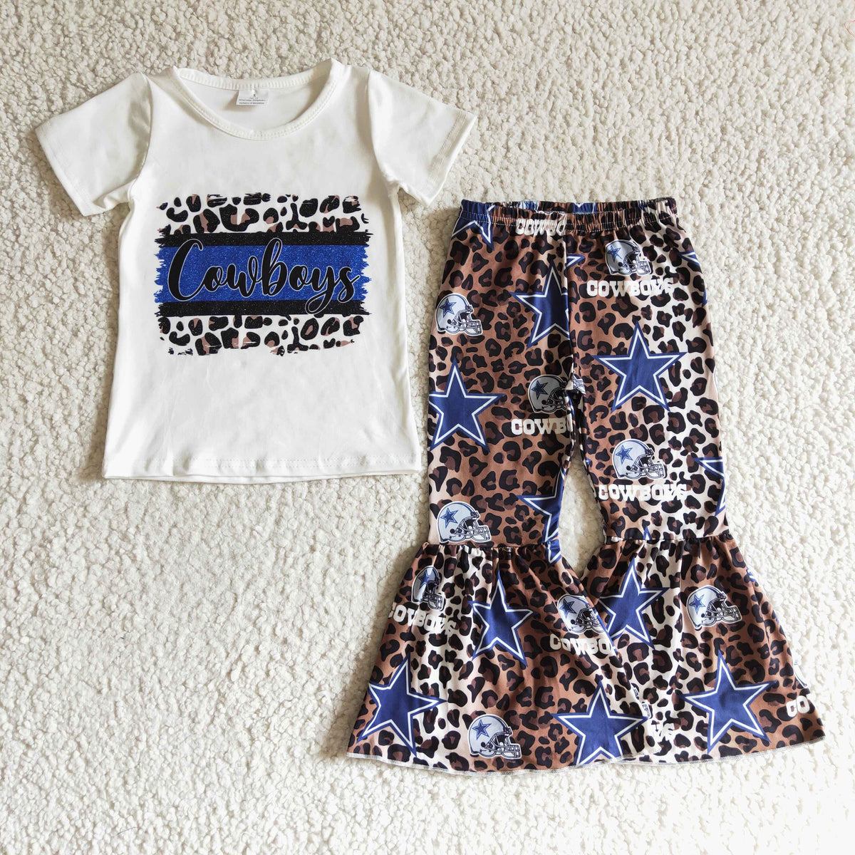 GSPO0206 Girls Football Leopard Print Girls Set