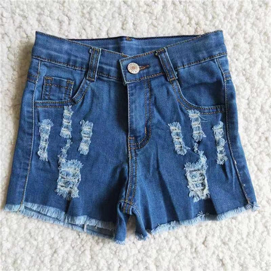 Blue Baby Girls Short Summer Denim Jeans