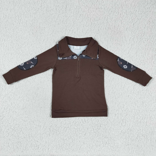 BT0115 Highland Western Brown Highland Cow Pullover