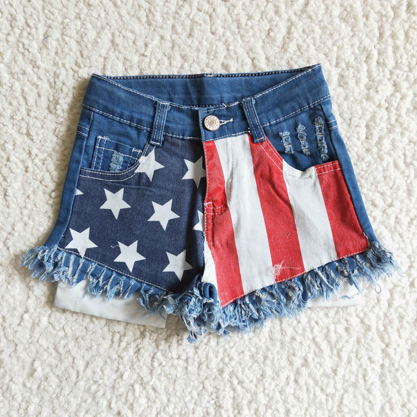 NC0003 4th Of July Denim  Shorts Jeans