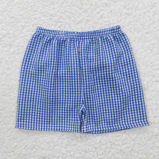 SS0074 seersucker Blue Summer Boys Shorts