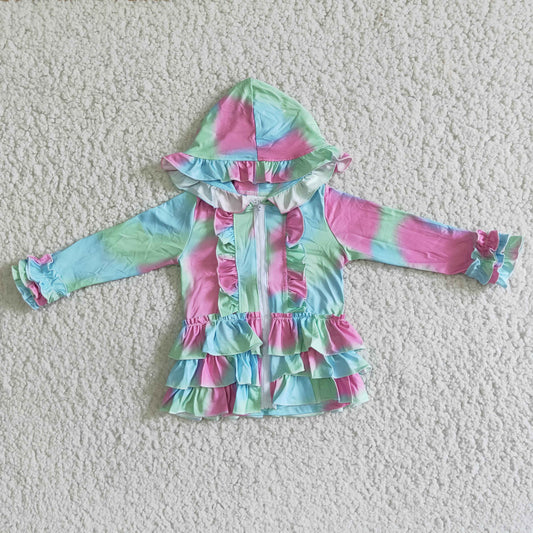 Tie Dye Ruffles Jacket