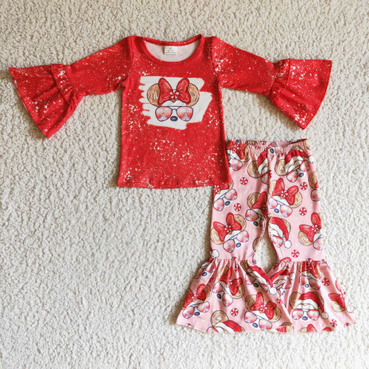 GLP0096 Christmas Red Bleach Design Cartoon Outfits