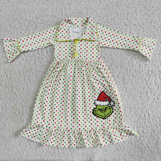 Baby Girls Green Christmas Gown