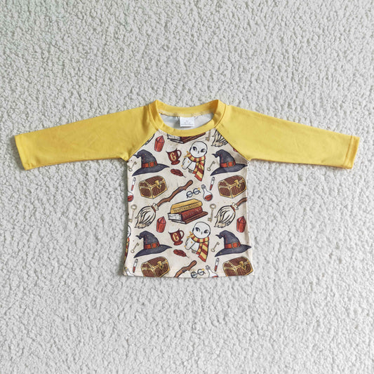 6 A31-11 Cartoon Boys Long Sleeve Raglan Top Shirts