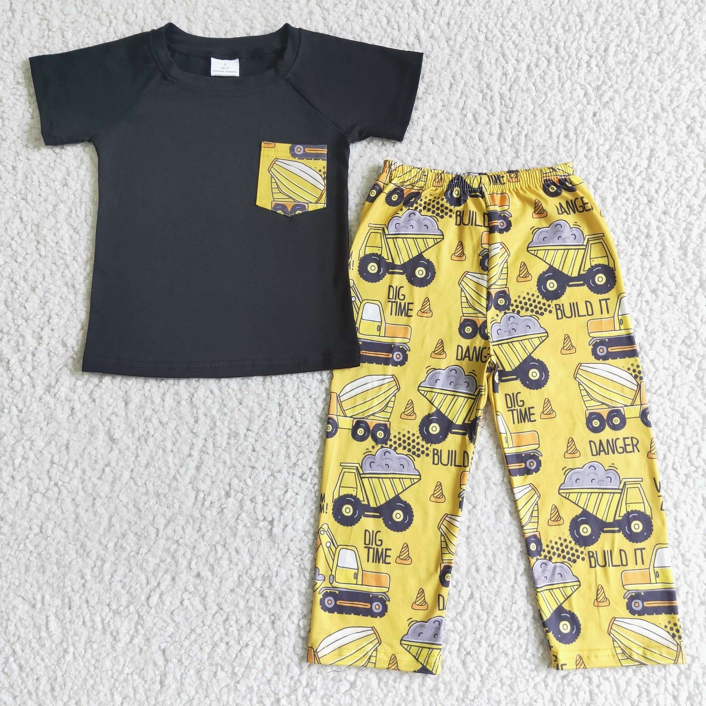 BSPO0010 Boys Summer Truck Pocket Outfits