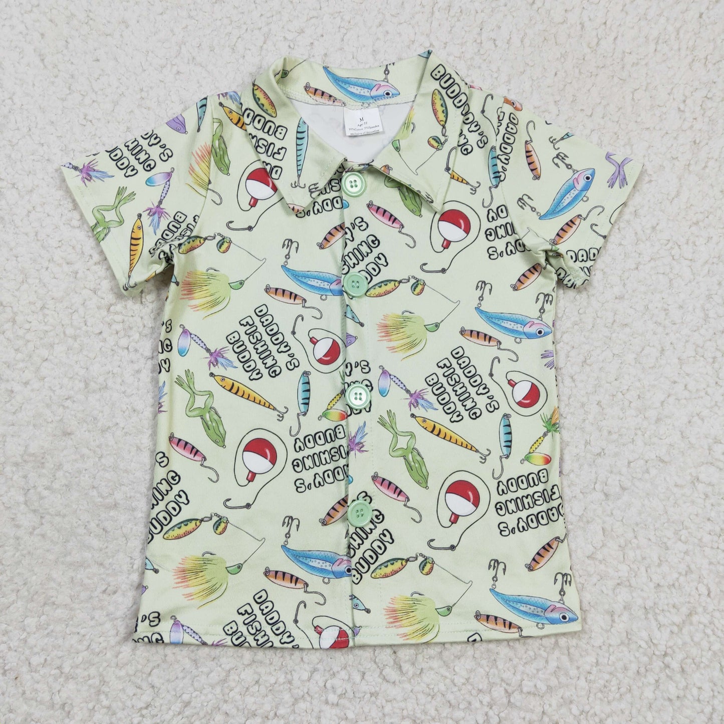 BT0125 Green Fishing Boys Shirts