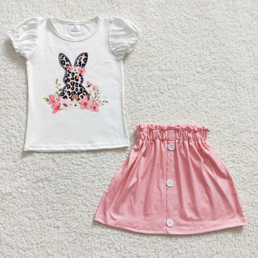 GSD0228 Easter Bunny Pink Skirts Dress