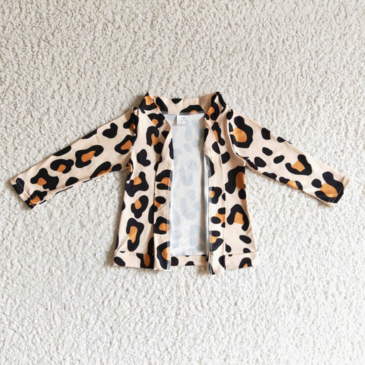 GT0038 Leopard Print Kids Cardigan