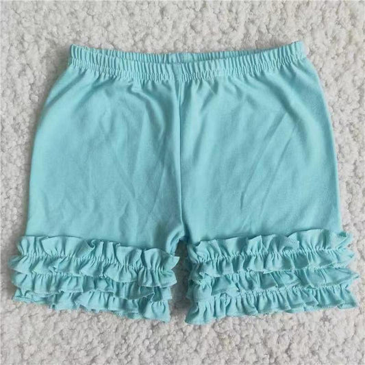 Summer Blue Ruffles High Quality Girls Shorts