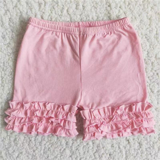 Summer Pink Ruffles High Quality Girls Shorts