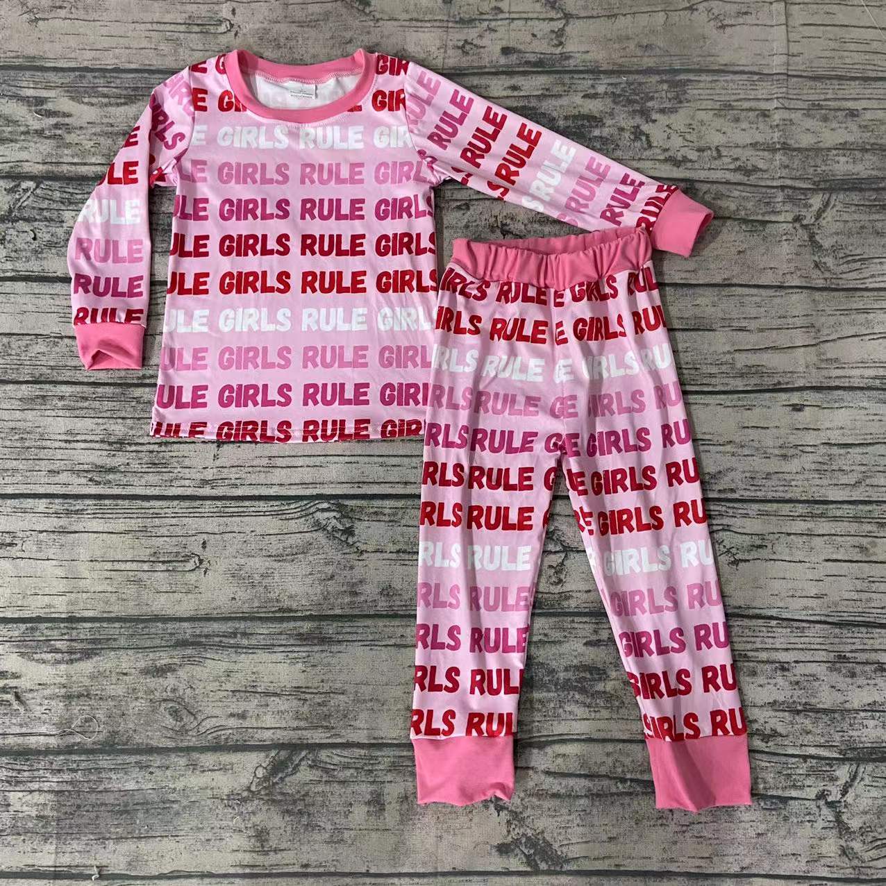 Valentine Love Print Baby Girls Pajamas