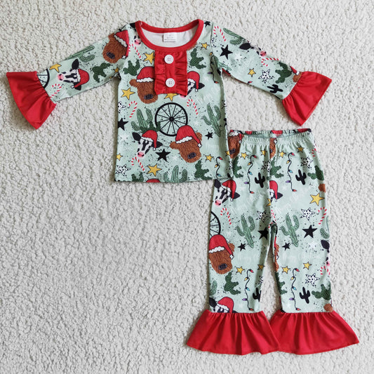 GLP0320 Heifer Christmas Girls Pajamas