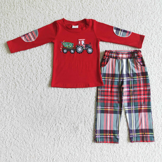 BLP0013 Christmas Embroidery Boys Outfits