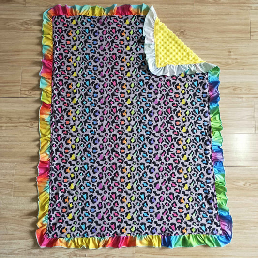 BL0028 Colorful Leopard Print Kids Blanket