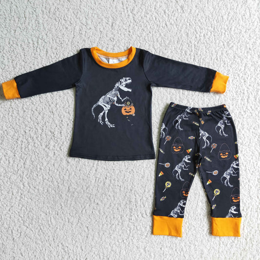 BLP0015 Halloween Dino Kids Pajamas