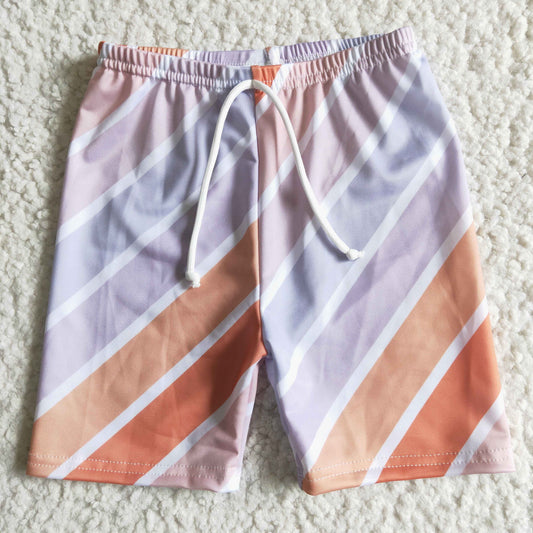 SS0006 Striped Print  Swimming Trunks