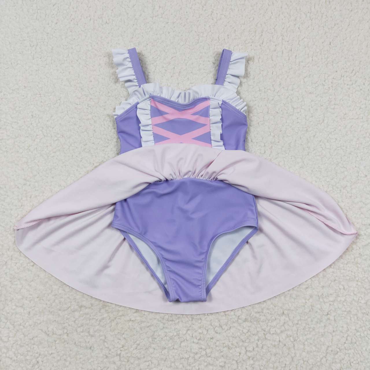 S0133 Purple & Pink Princess Bathing Suits Swimsuits