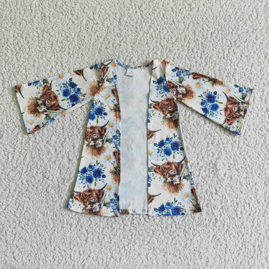 GT0005 Heifer Blue Flower Baby Cardigan