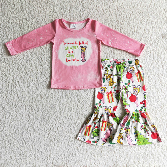 GLP0208 Pink Christmas Girls Outfits