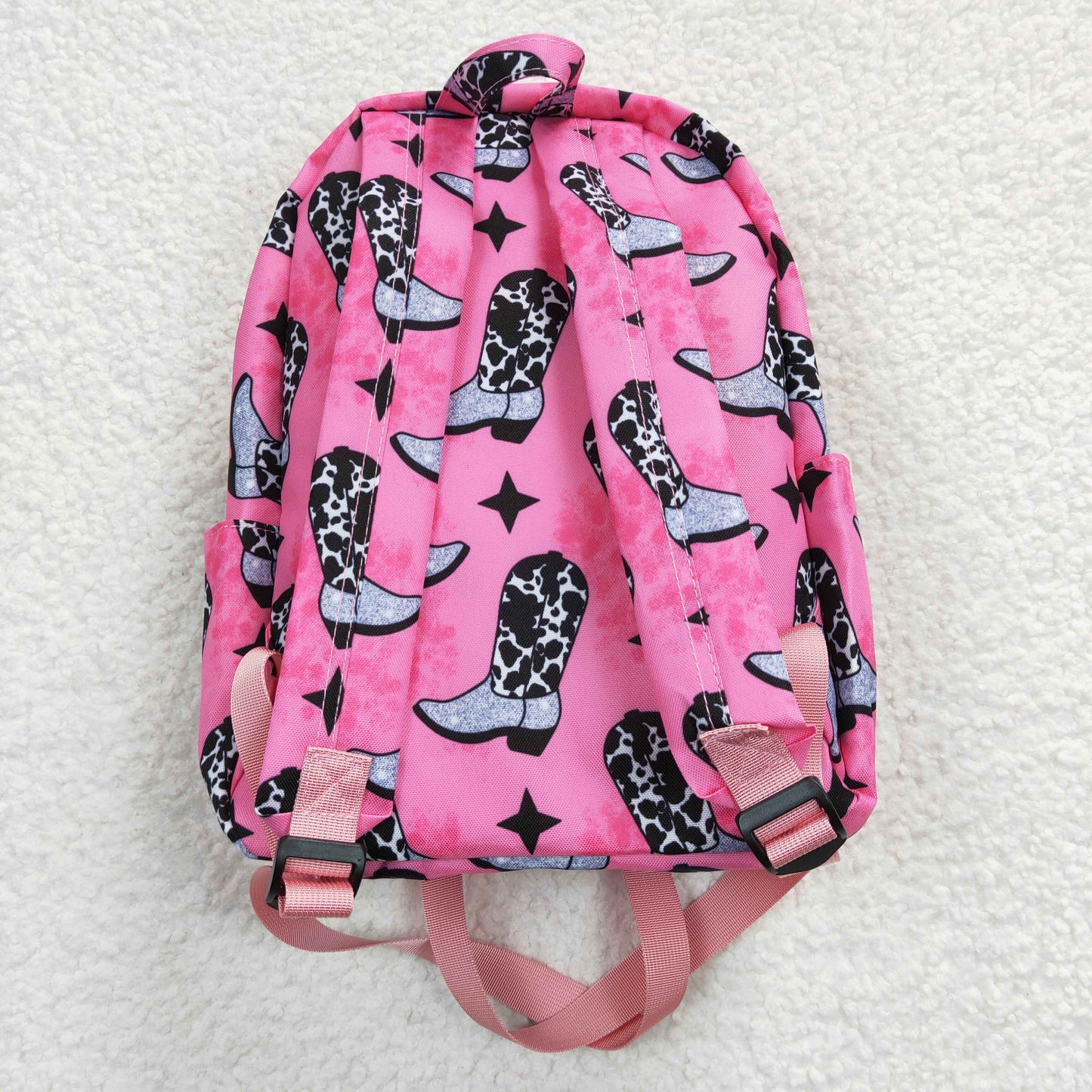 BA0045 Hot Pink Boots Western School Bag