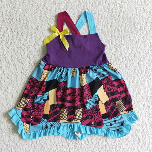 SR0083 Halloween Patch Girls Dress