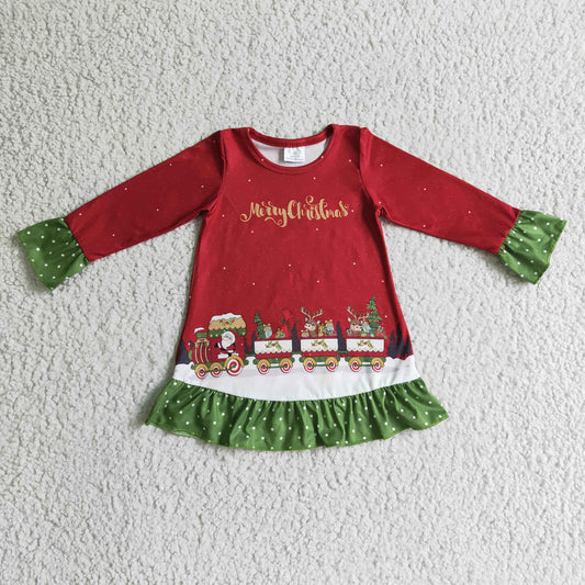GLD0147 Merry Christmas Cute Red Dress