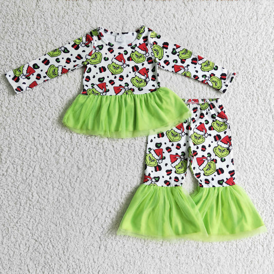 GLP0301 Christmas Green Tutu Girls Outfits