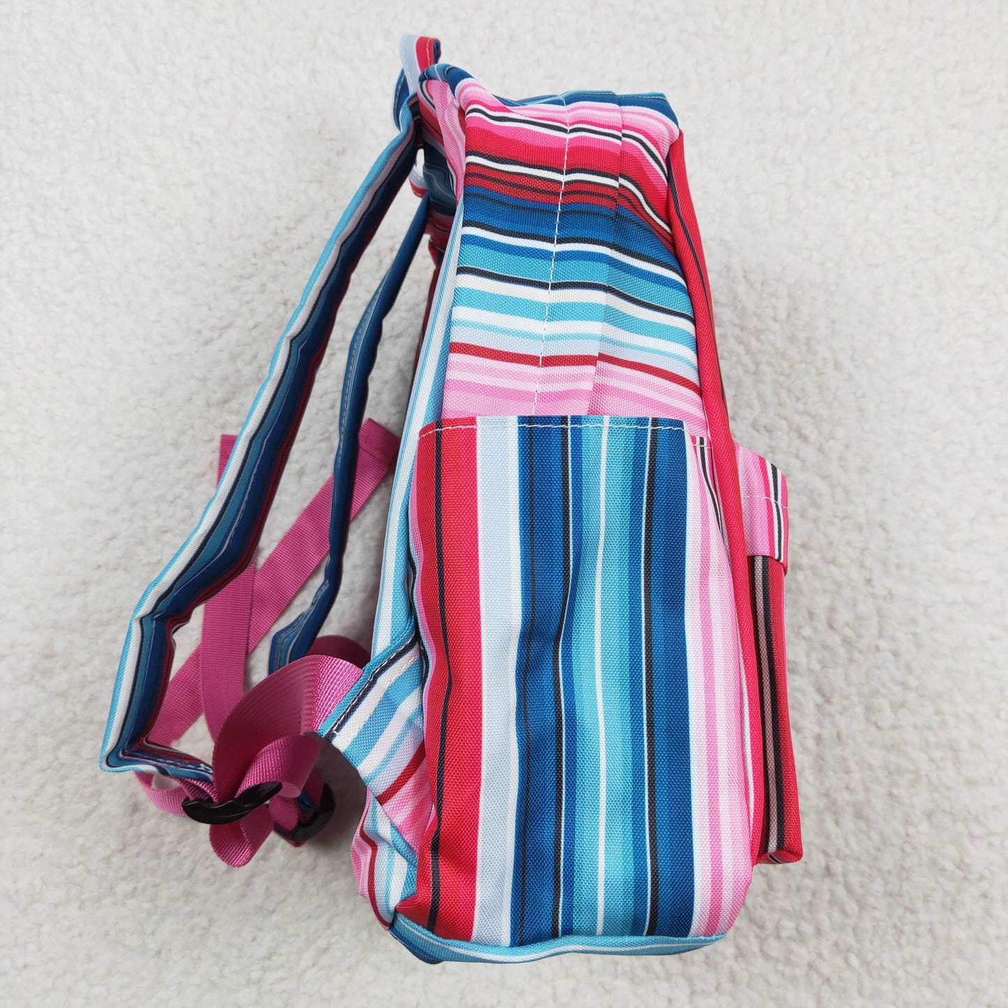 BA0046 Colorful Striped Print School Bag